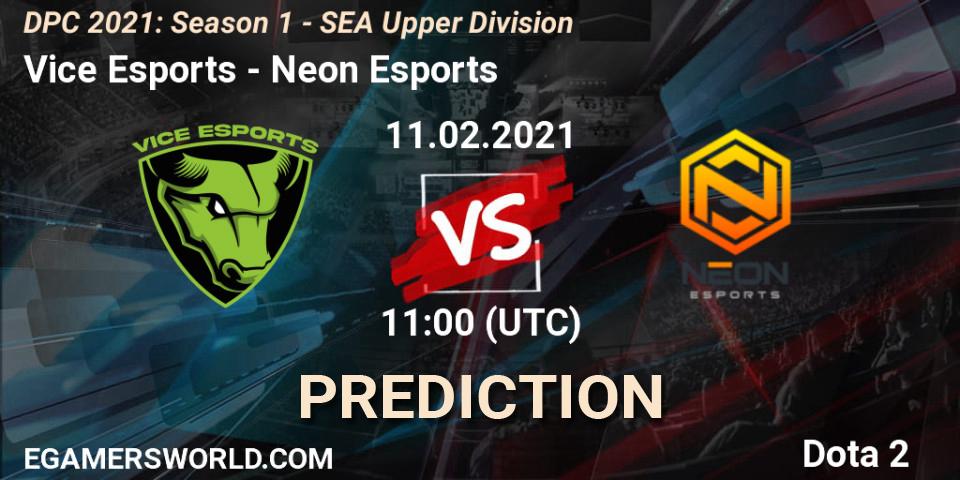 Vice Esports - Neon Esports: прогноз. 11.02.21, Dota 2, DPC 2021: Season 1 - SEA Upper Division