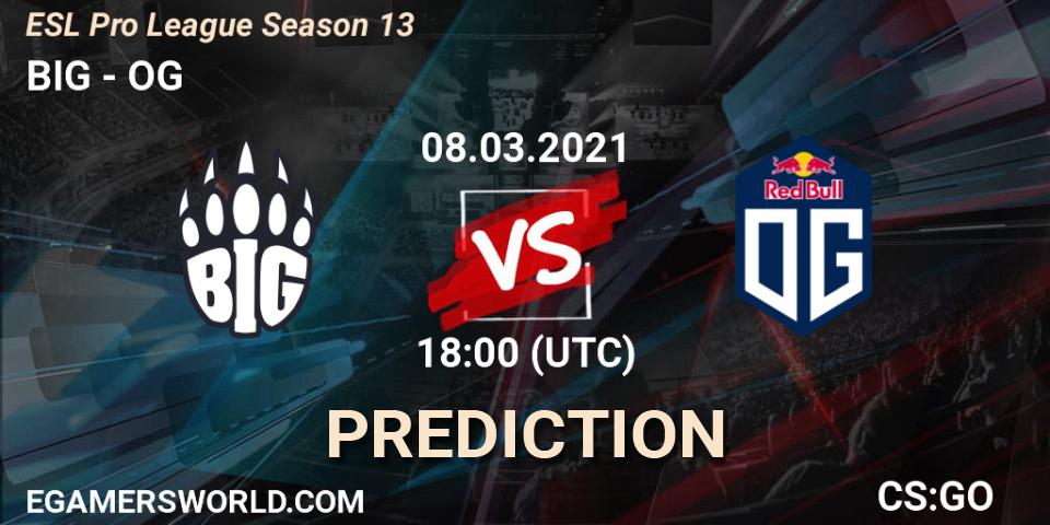 BIG - OG: прогноз. 08.03.2021 at 18:00, Counter-Strike (CS2), ESL Pro League Season 13