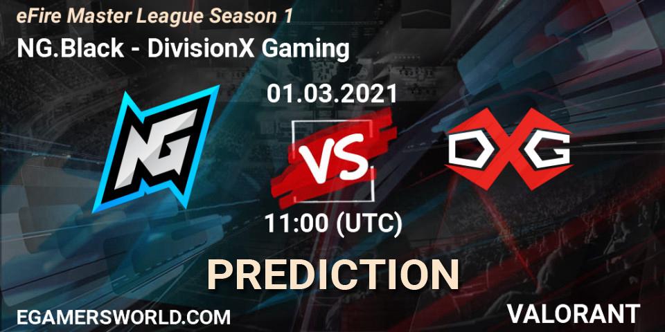 NG.Black - DivisionX Gaming: прогноз. 01.03.2021 at 11:00, VALORANT, eFire Master League Season 1