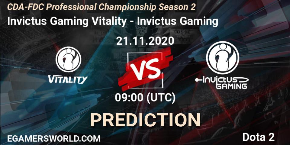 Invictus Gaming Vitality - Invictus Gaming: прогноз. 21.11.2020 at 08:26, Dota 2, CDA-FDC Professional Championship Season 2