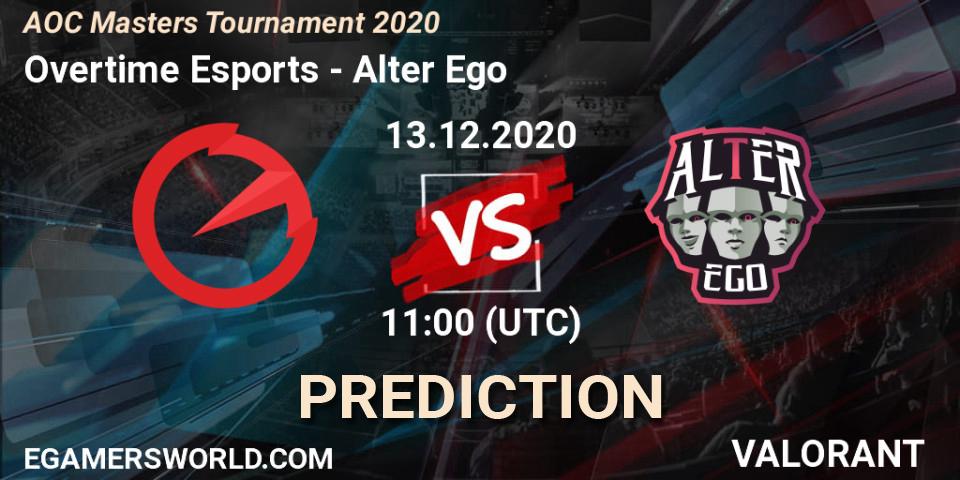 Overtime Esports - Alter Ego: прогноз. 13.12.2020 at 11:00, VALORANT, AOC Masters Tournament 2020