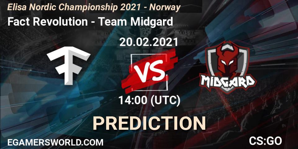 Fact Revolution - Team Midgard: прогноз. 20.02.2021 at 14:00, Counter-Strike (CS2), Elisa Nordic Championship 2021 - Norway
