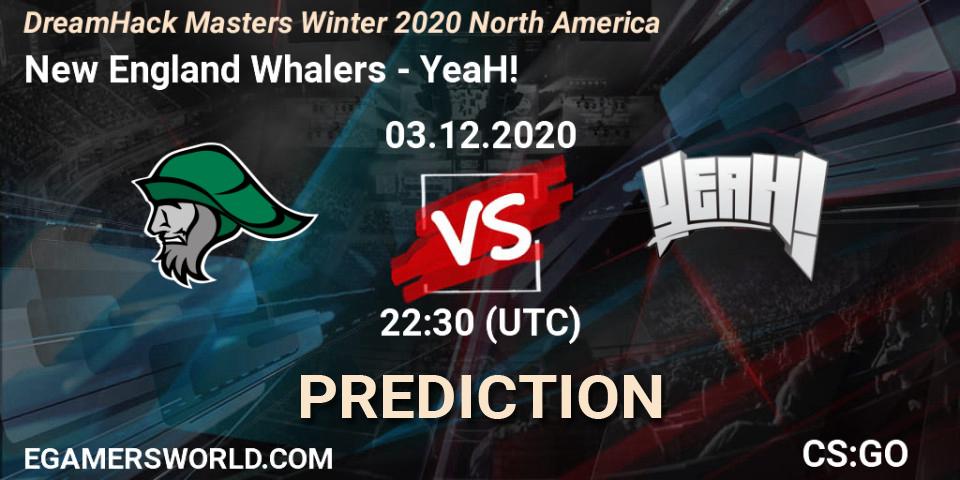 New England Whalers - YeaH!: прогноз. 03.12.20, CS2 (CS:GO), DreamHack Masters Winter 2020 North America