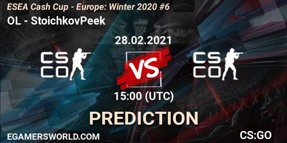 OL - StoichkovPeek: прогноз. 28.02.2021 at 15:00, Counter-Strike (CS2), ESEA Cash Cup - Europe: Winter 2020 #6