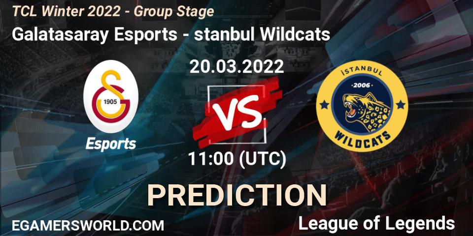 Galatasaray Esports - İstanbul Wildcats: прогноз. 20.03.2022 at 11:00, LoL, TCL Winter 2022 - Group Stage