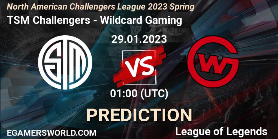 TSM Challengers - Wildcard Gaming: прогноз. 29.01.23, LoL, NACL 2023 Spring - Group Stage