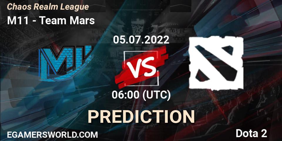 M11 - Team Mars: прогноз. 05.07.2022 at 06:19, Dota 2, Chaos Realm League 
