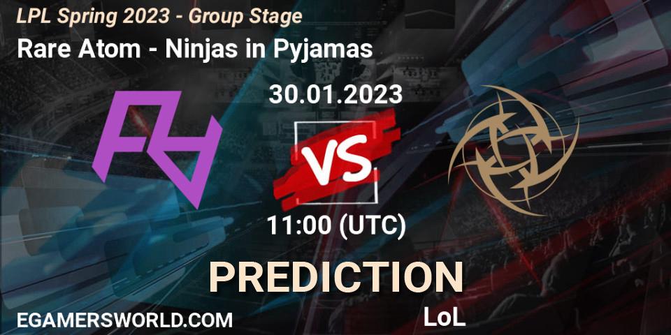 Rare Atom - Ninjas in Pyjamas: прогноз. 30.01.2023 at 11:00, LoL, LPL Spring 2023 - Group Stage