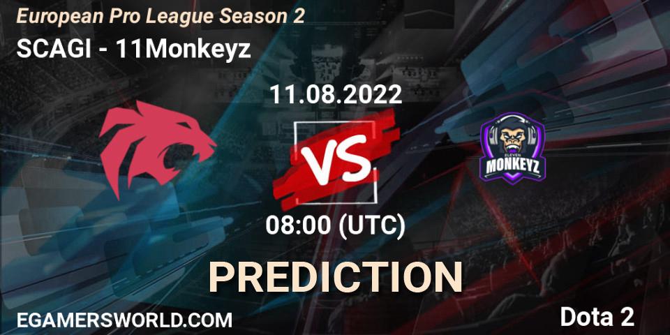SCAGI - 11Monkeyz: прогноз. 11.08.2022 at 08:16, Dota 2, European Pro League Season 2