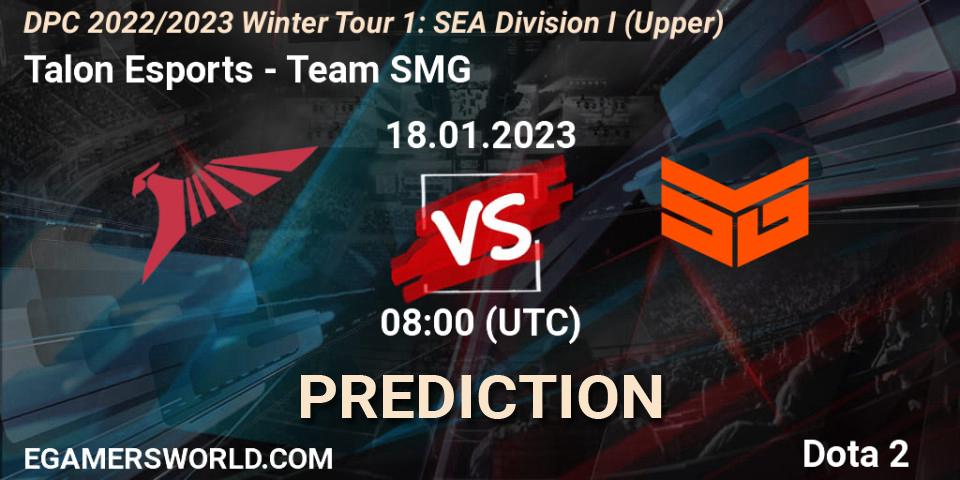 Talon Esports - Team SMG: прогноз. 18.01.2023 at 08:44, Dota 2, DPC 2022/2023 Winter Tour 1: SEA Division I (Upper)