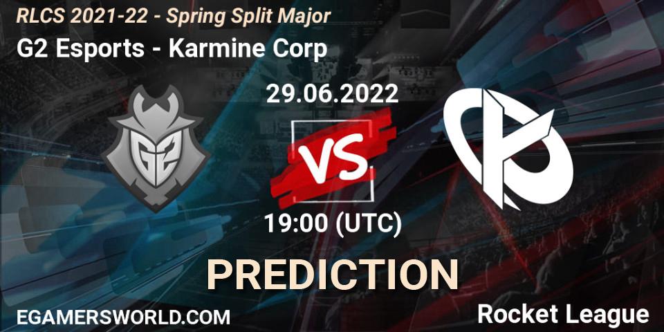 G2 Esports - Karmine Corp: прогноз. 29.06.22, Rocket League, RLCS 2021-22 - Spring Split Major