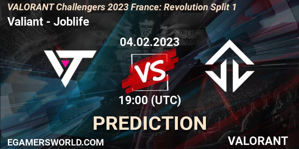 Valiant - Joblife: прогноз. 04.02.23, VALORANT, VALORANT Challengers 2023 France: Revolution Split 1