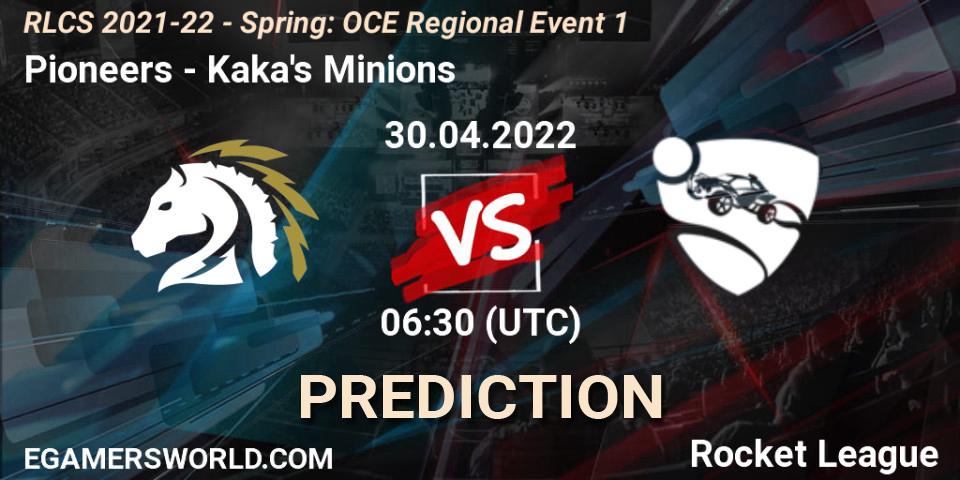 Pioneers - Kaka's Minions: прогноз. 30.04.2022 at 06:30, Rocket League, RLCS 2021-22 - Spring: OCE Regional Event 1