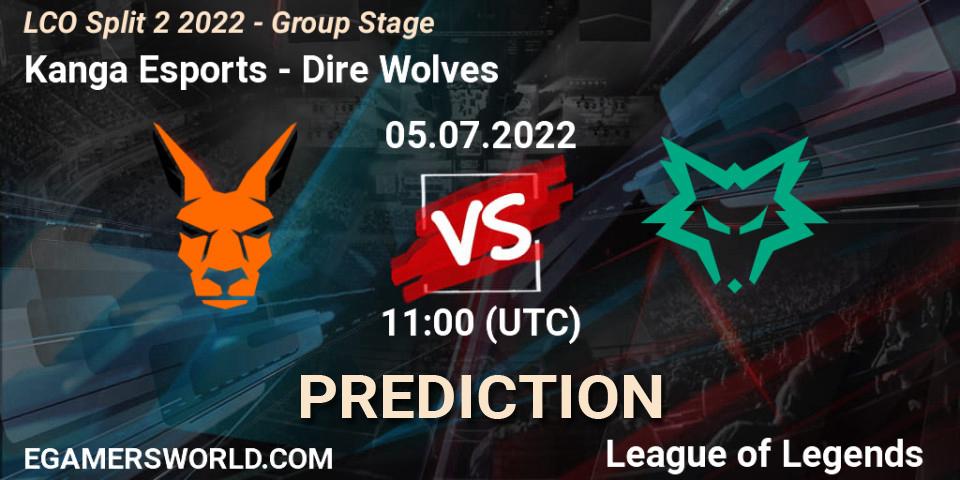 Kanga Esports - Dire Wolves: прогноз. 05.07.2022 at 11:00, LoL, LCO Split 2 2022 - Group Stage