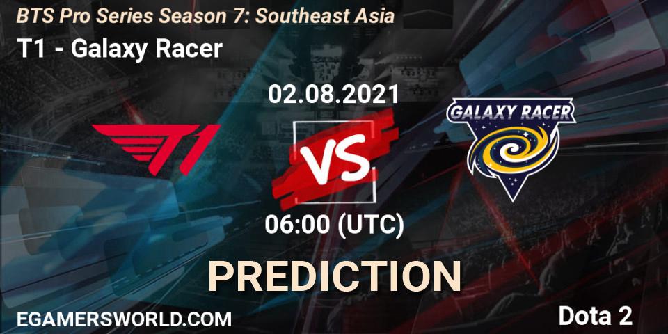 T1 - Galaxy Racer: прогноз. 02.08.2021 at 06:00, Dota 2, BTS Pro Series Season 7: Southeast Asia