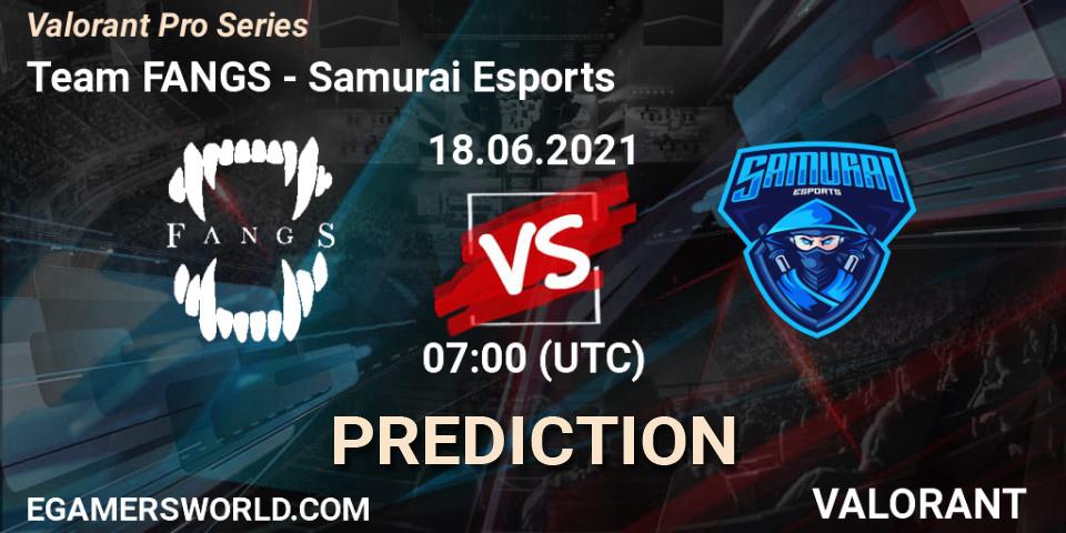 Team FANGS - Samurai Esports: прогноз. 19.06.2021 at 05:30, VALORANT, Valorant Pro Series