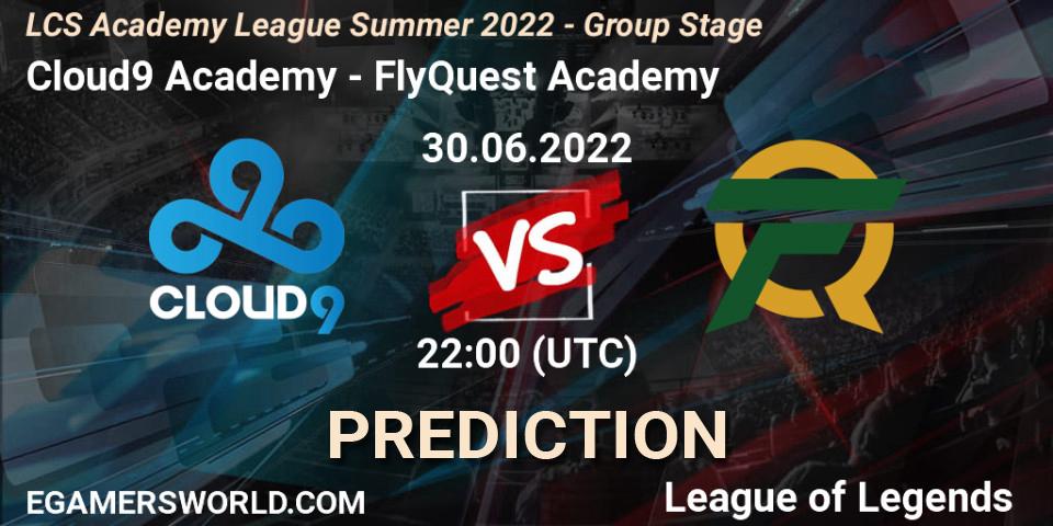Cloud9 Academy - FlyQuest Academy: прогноз. 30.06.22, LoL, LCS Academy League Summer 2022 - Group Stage