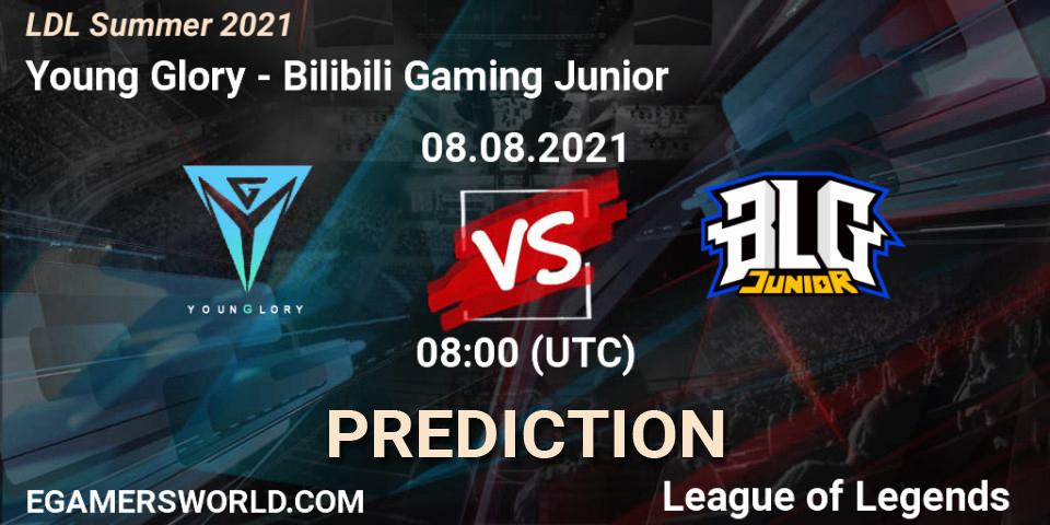 Young Glory - Bilibili Gaming Junior: прогноз. 08.08.2021 at 08:30, LoL, LDL Summer 2021