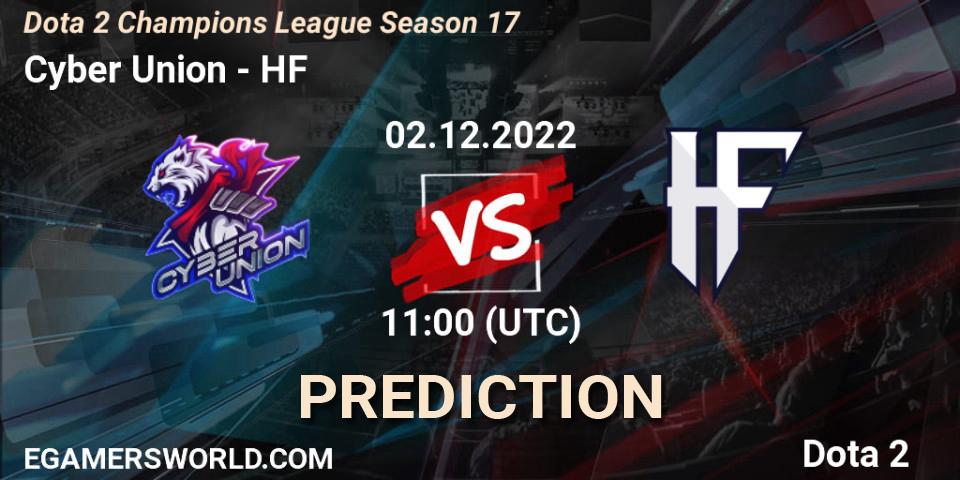Cyber Union - HF: прогноз. 02.12.22, Dota 2, Dota 2 Champions League Season 17