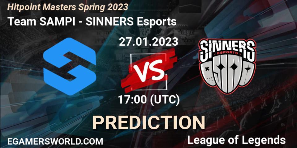 Team SAMPI - SINNERS Esports: прогноз. 27.01.2023 at 17:00, LoL, Hitpoint Masters Spring 2023