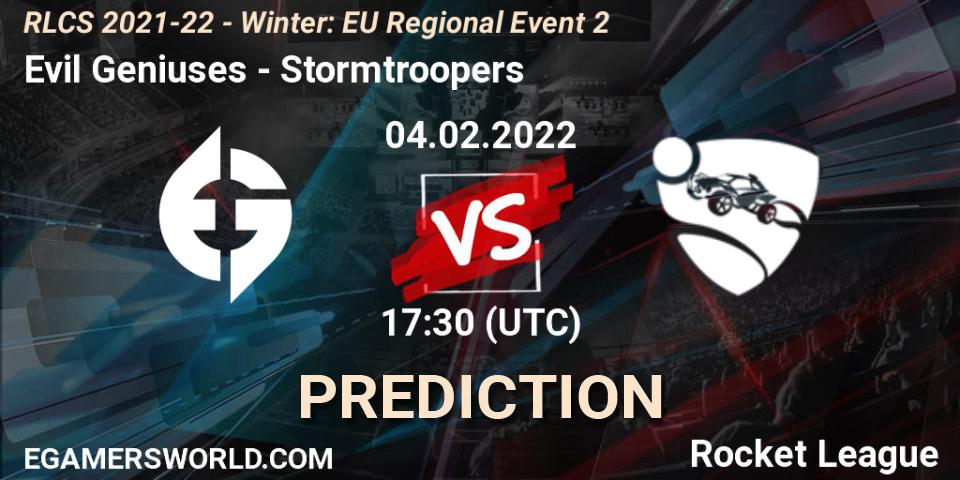 Evil Geniuses - Stormtroopers: прогноз. 04.02.2022 at 17:30, Rocket League, RLCS 2021-22 - Winter: EU Regional Event 2