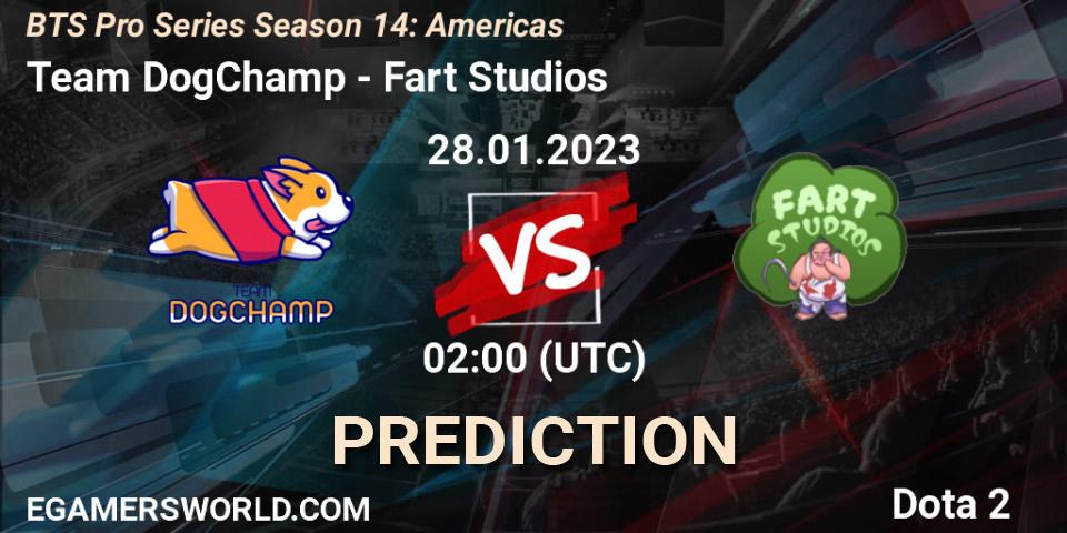Team DogChamp - Fart Studios: прогноз. 28.01.23, Dota 2, BTS Pro Series Season 14: Americas