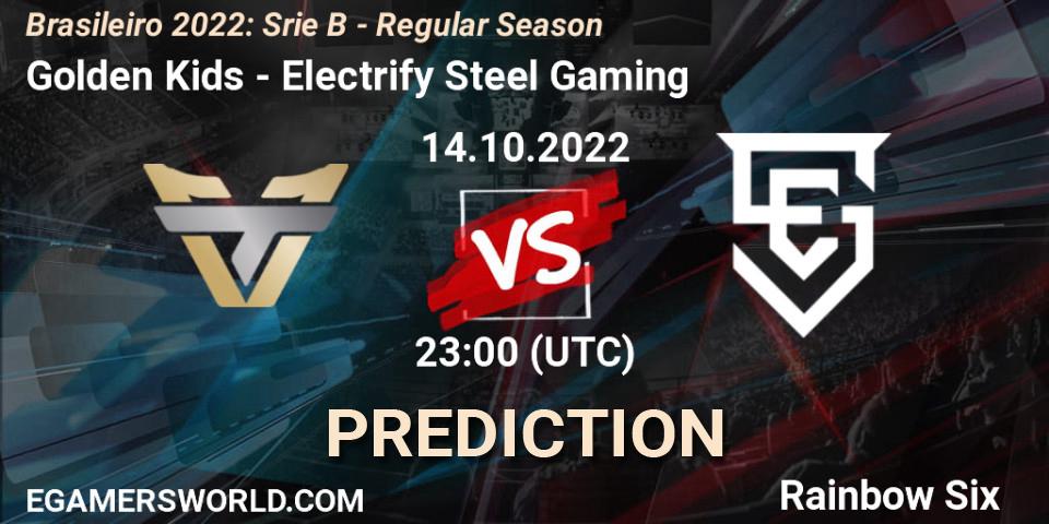 Golden Kids - Electrify Steel Gaming: прогноз. 14.10.2022 at 23:00, Rainbow Six, Brasileirão 2022: Série B - Regular Season