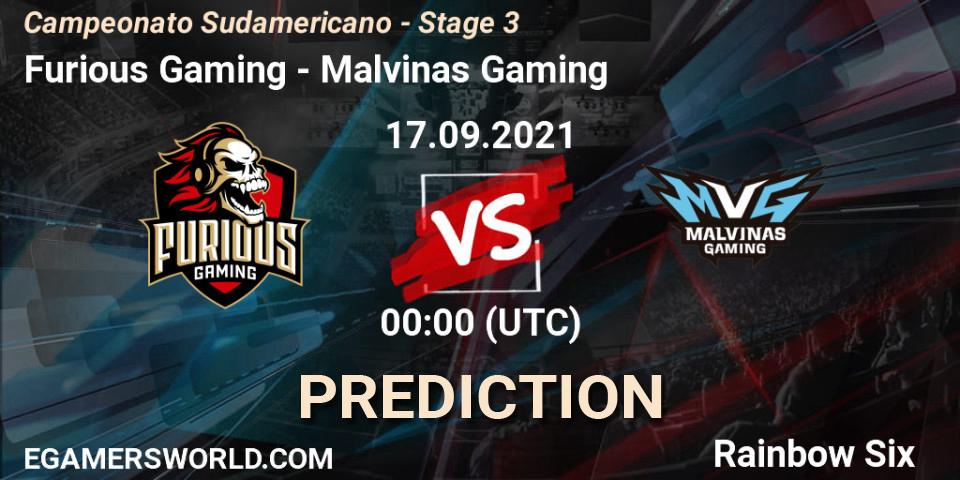 Furious Gaming - Malvinas Gaming: прогноз. 17.09.2021 at 00:00, Rainbow Six, Campeonato Sudamericano - Stage 3