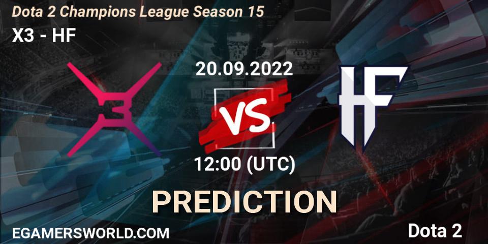 X3 - HF: прогноз. 20.09.2022 at 12:24, Dota 2, Dota 2 Champions League Season 15