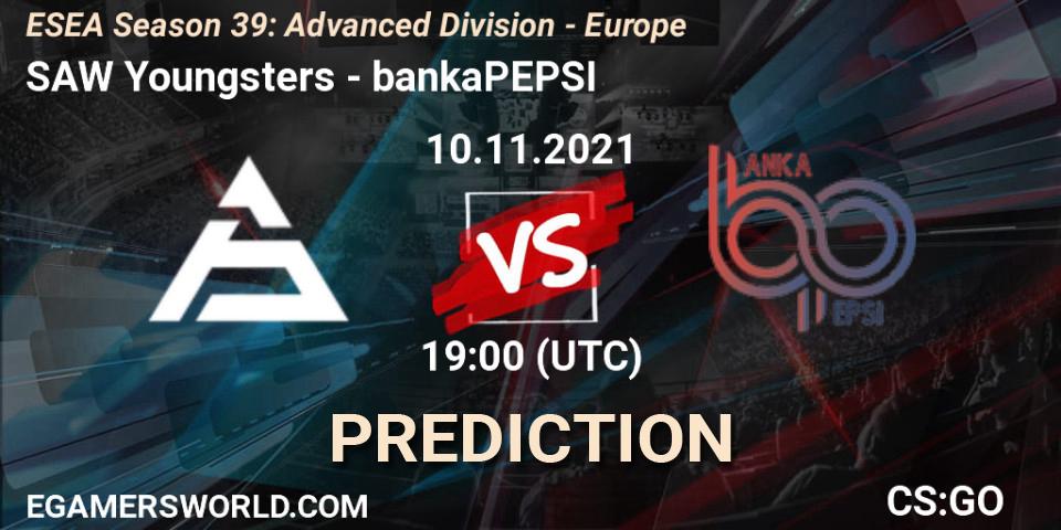 SAW Youngsters - bankaPEPSI: прогноз. 10.11.2021 at 19:00, Counter-Strike (CS2), ESEA Season 39: Advanced Division - Europe