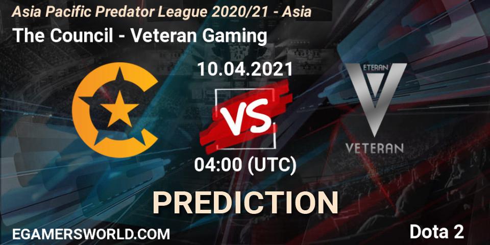 The Council - Veteran Gaming: прогноз. 10.04.2021 at 04:01, Dota 2, Asia Pacific Predator League 2020/21 - Asia