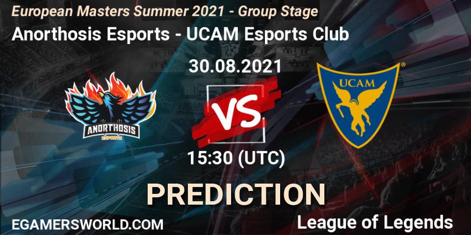 Anorthosis Esports - UCAM Esports Club: прогноз. 30.08.2021 at 15:30, LoL, European Masters Summer 2021 - Group Stage