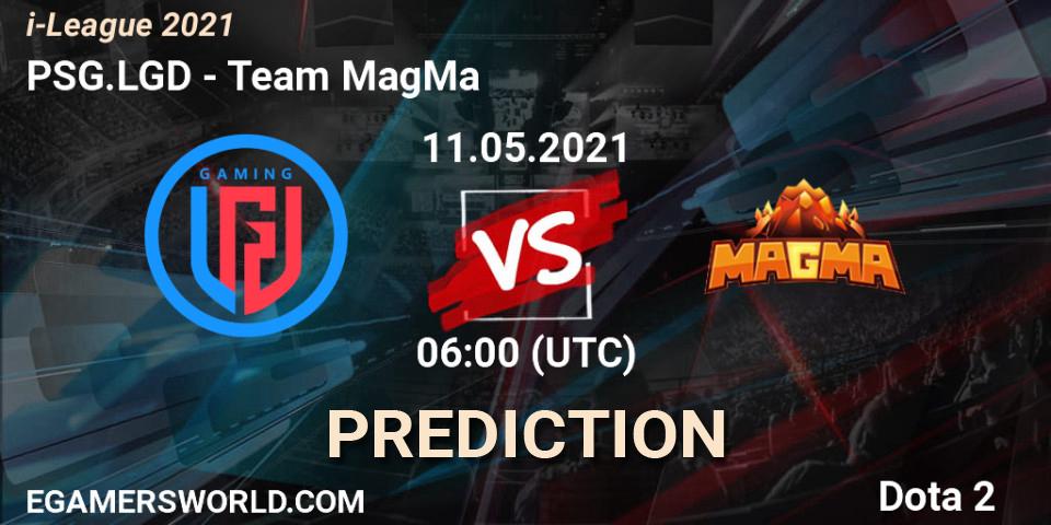 PSG.LGD - Team MagMa: прогноз. 11.05.2021 at 06:01, Dota 2, i-League 2021 Season 1