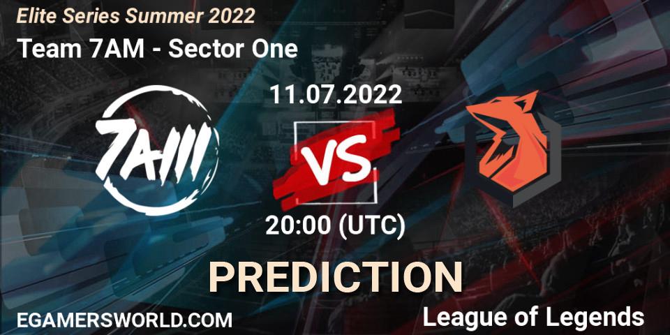Team 7AM - Sector One: прогноз. 11.07.22, LoL, Elite Series Summer 2022