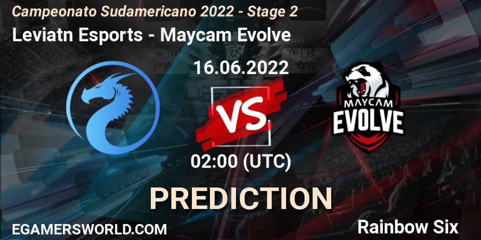 Leviatán Esports - Maycam Evolve: прогноз. 17.06.2022 at 02:00, Rainbow Six, Campeonato Sudamericano 2022 - Stage 2