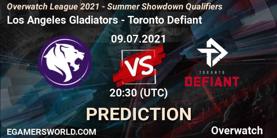 Los Angeles Gladiators - Toronto Defiant: прогноз. 09.07.2021 at 20:30, Overwatch, Overwatch League 2021 - Summer Showdown Qualifiers