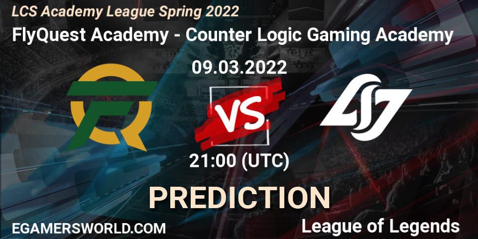 FlyQuest Academy - Counter Logic Gaming Academy: прогноз. 09.03.22, LoL, LCS Academy League Spring 2022