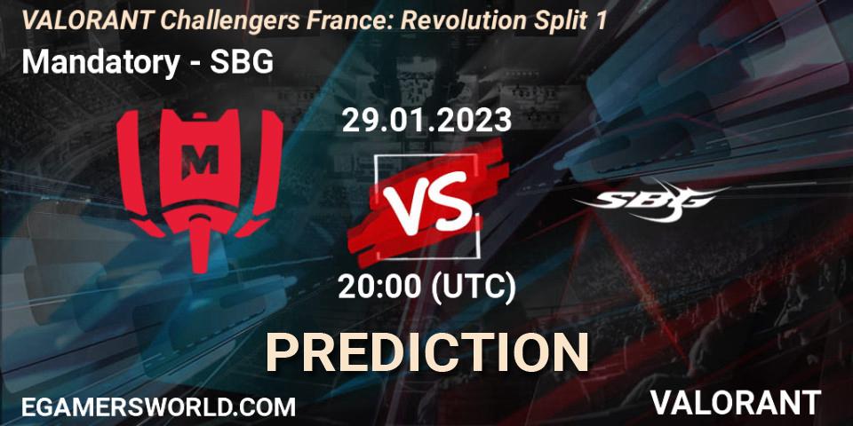 Mandatory - SBG: прогноз. 29.01.23, VALORANT, VALORANT Challengers 2023 France: Revolution Split 1