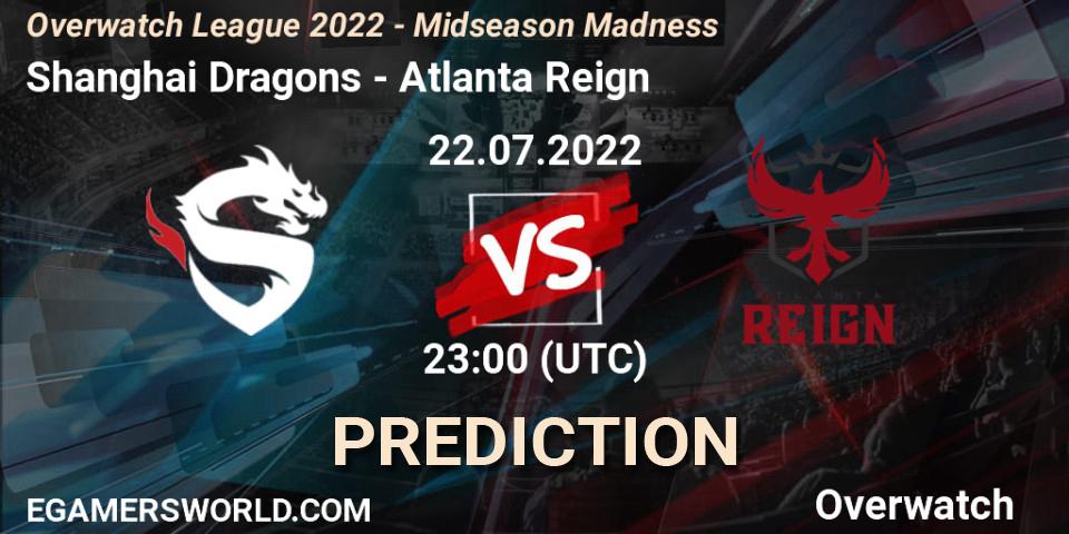 Shanghai Dragons - Atlanta Reign: прогноз. 22.07.2022 at 23:00, Overwatch, Overwatch League 2022 - Midseason Madness
