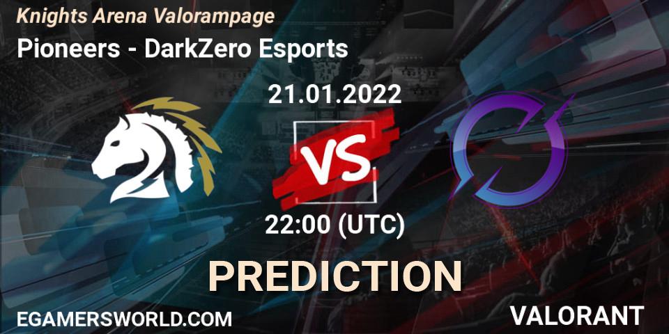 Pioneers - DarkZero Esports: прогноз. 21.01.2022 at 22:00, VALORANT, Knights Arena Valorampage
