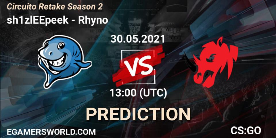 sh1zlEEpeek - Rhyno: прогноз. 30.05.2021 at 13:00, Counter-Strike (CS2), Circuito Retake Season 2