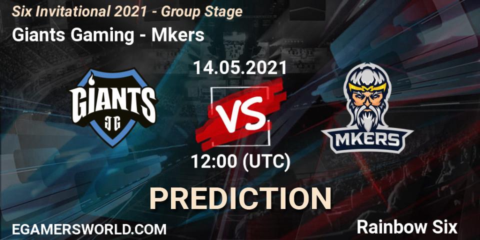 Giants Gaming - Mkers: прогноз. 14.05.21, Rainbow Six, Six Invitational 2021 - Group Stage