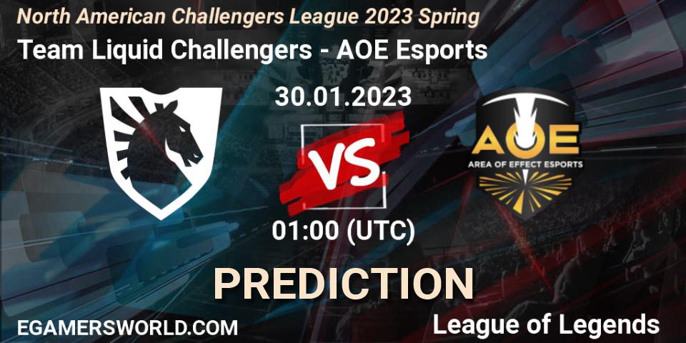 Team Liquid Challengers - AOE Esports: прогноз. 30.01.23, LoL, NACL 2023 Spring - Group Stage