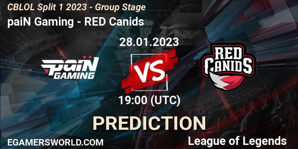 paiN Gaming - RED Canids: прогноз. 28.01.23, LoL, CBLOL Split 1 2023 - Group Stage