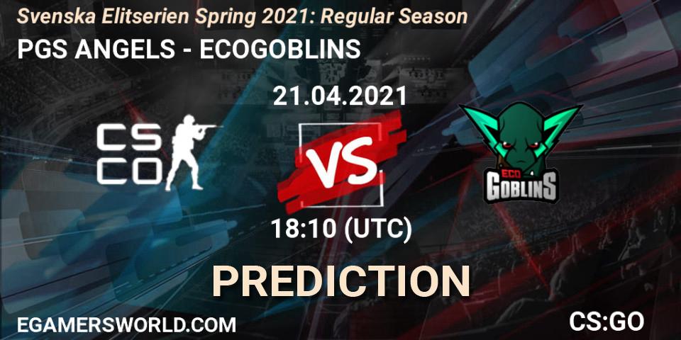 PGS ANGELS - ECOGOBLINS: прогноз. 21.04.2021 at 18:10, Counter-Strike (CS2), Svenska Elitserien Spring 2021: Regular Season