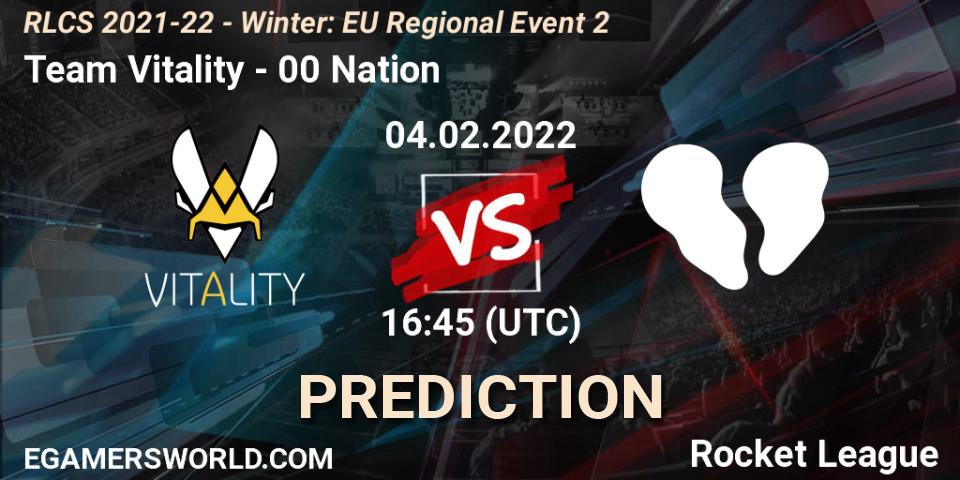 Team Vitality - 00 Nation: прогноз. 04.02.2022 at 16:45, Rocket League, RLCS 2021-22 - Winter: EU Regional Event 2