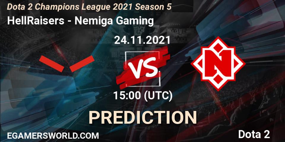 HellRaisers - Nemiga Gaming: прогноз. 24.11.2021 at 12:03, Dota 2, Dota 2 Champions League 2021 Season 5