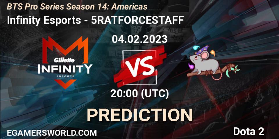 Infinity Esports - 5RATFORCESTAFF: прогноз. 04.02.23, Dota 2, BTS Pro Series Season 14: Americas
