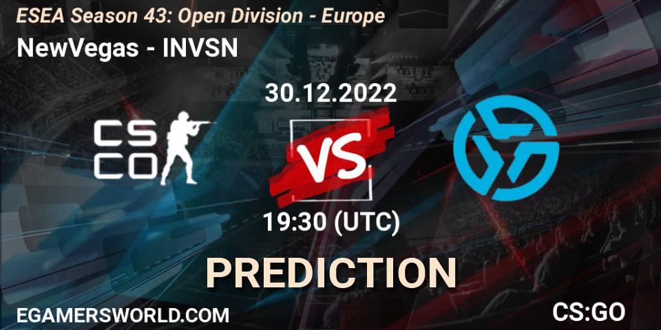 NewVegas - INVSN: прогноз. 30.12.2022 at 19:30, Counter-Strike (CS2), ESEA Season 43: Open Division - Europe