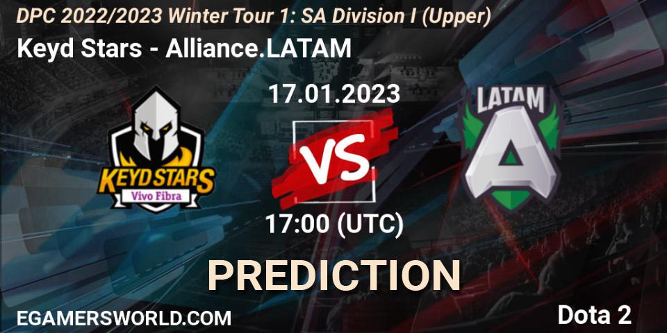 Keyd Stars - Alliance.LATAM: прогноз. 17.01.23, Dota 2, DPC 2022/2023 Winter Tour 1: SA Division I (Upper) 